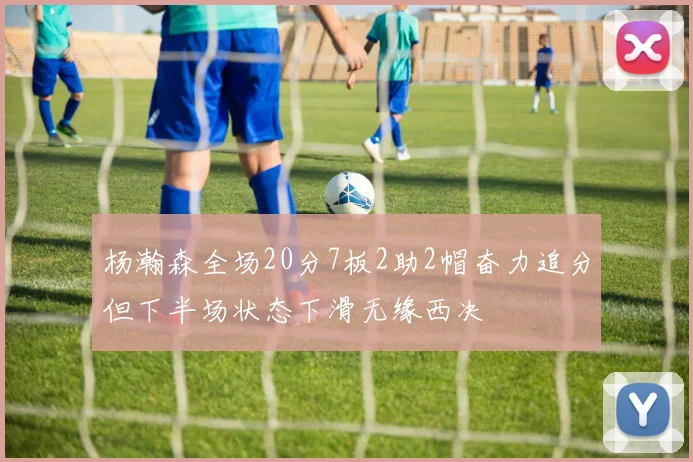 杨瀚森全场20分7板2助2帽奋力追分但下半场状态下滑无缘西决